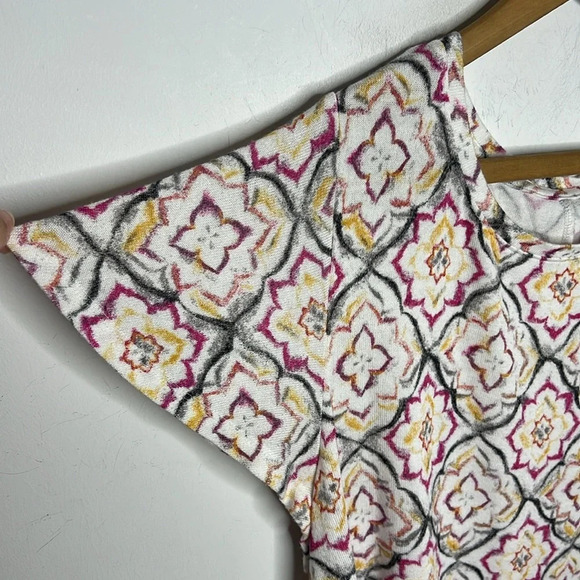 LANE BRYANT Floral Print Flutter Short Sleeve Top - Picture 4 of 8